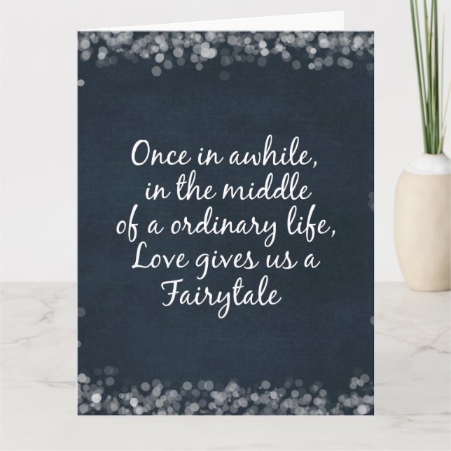 Love gives us a Fairytale Quote Card (Front)