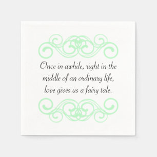 Love gives us a fairytale quote paper napkins