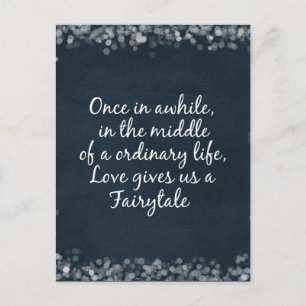 Love gives us a Fairytale Quote Postcard