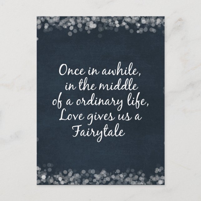 Love gives us a Fairytale Quote Postcard (Front)
