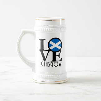 LOVE Glasgow Scotland Beer Stein