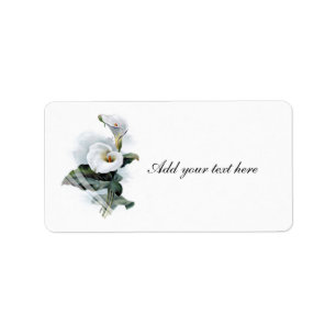 Love Glistens/Elegant White Calla Lily Wedding Label