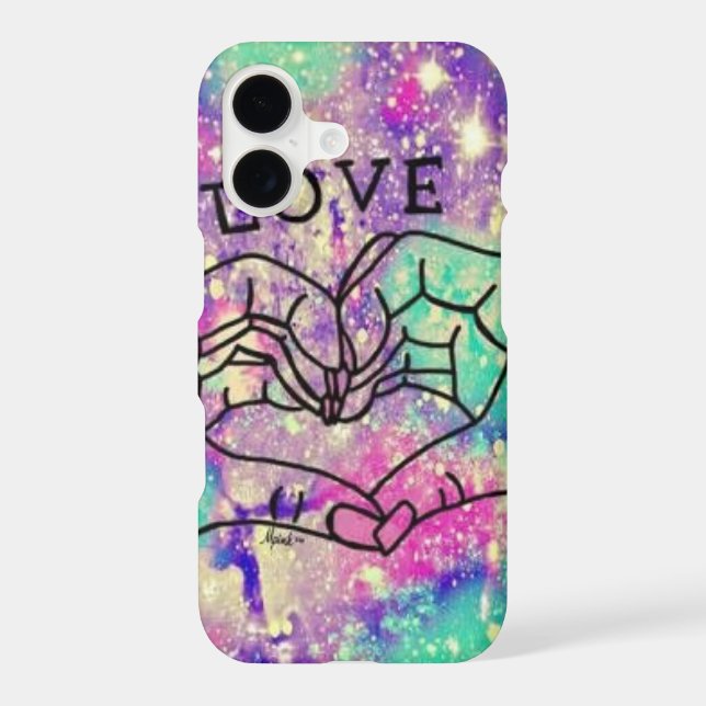 Love glitter background iphone case (Back)