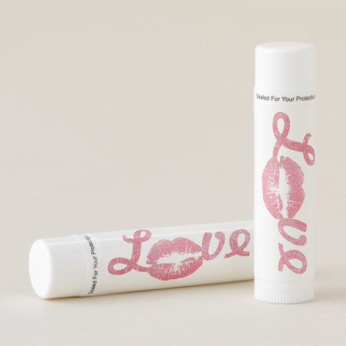Love Glitter Pink Lipstick Kiss