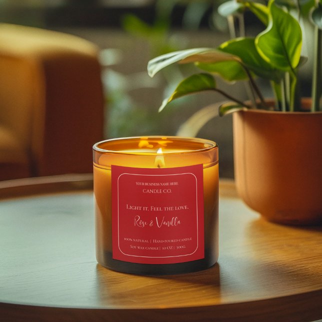 Love Glow Valentine – Romantic Love Candle Label (Creator Uploaded)