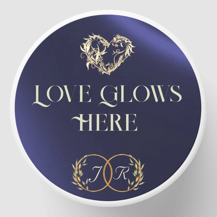 Love Glows Here - Blue Mini Candle Favors