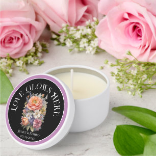 Love Glows Here Wildflowers - Lavender Mini Candle Favors