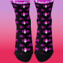 Love gnome black Pink Purple Heart Balloons Socks