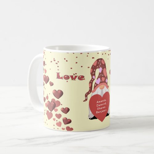 Love Gnome Happy Valentines Day Coffee Mug
