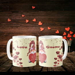 Love Gnome Happy Valentines Day Coffee Mug