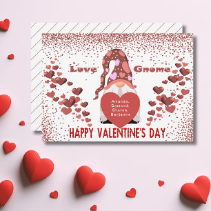 Love Gnome Happy Valentines Day Holiday Card