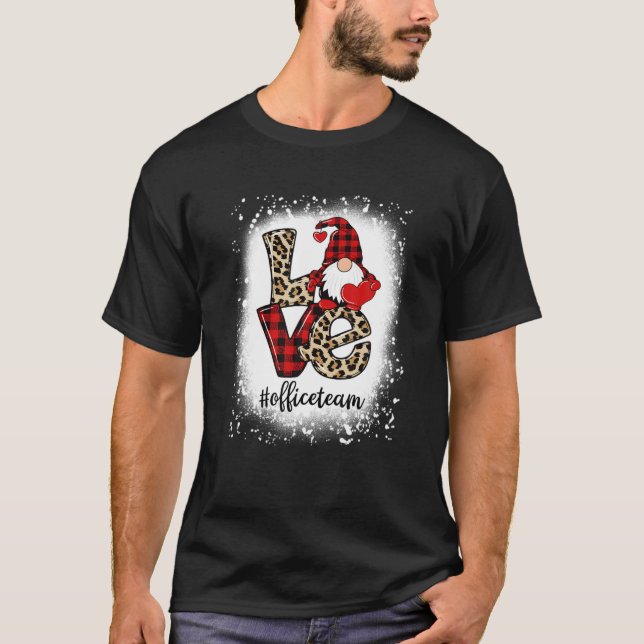Love Gnome STEAM Teacher Squad Valentine Gnome Ble T-Shirt (Front)
