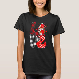 Love Gnome Teacher Squad Happy Valentine Gnome Tea T-Shirt