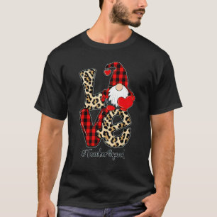 Love Gnome Teacher Squad Happy Valentine Gnome Tea T-Shirt