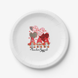 Love Gnome Teacher Squad Paper Plates