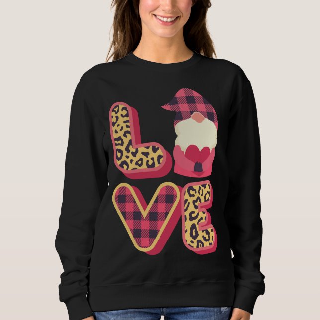 Love Gnome Valentines Day, Love Valentine Gnomes H Sweatshirt (Front)