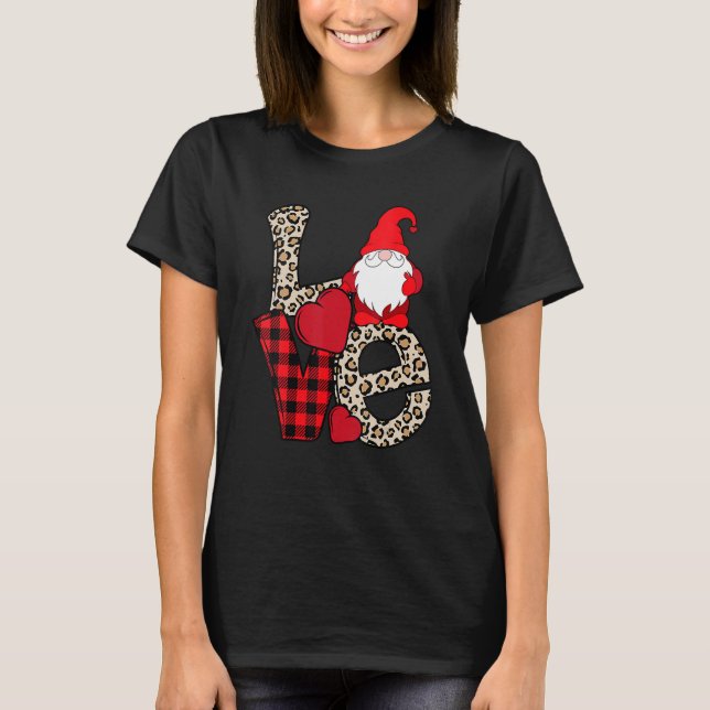 Love Gnome Valentines Day, Love Valentine Gnomes H T-Shirt (Front)