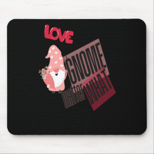 Love Gnome What Gnome With Flowers Balloon Sticker Mouse Pad