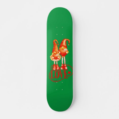LOVE GNOMES  romantic valentines day gift idea     Skateboard