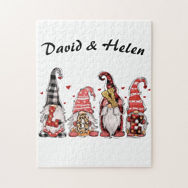 Love Gnomes Valentines Day Jigsaw Puzzle (Vertical)