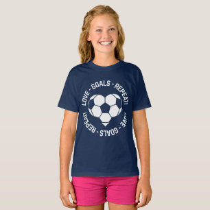 Love Goals Repeat Soccer Heart T-Shirt