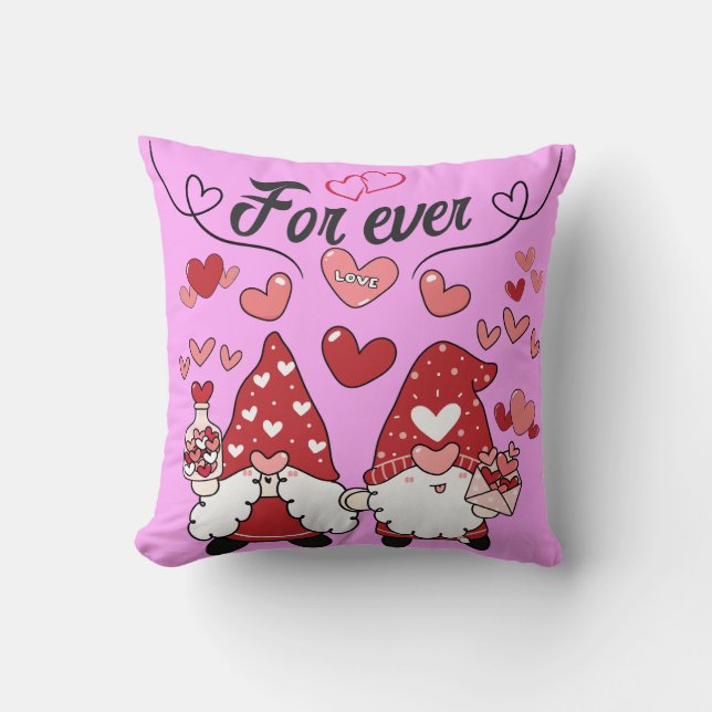 Love Goblins Forever 2 pink love message Throw Pillow (Front)