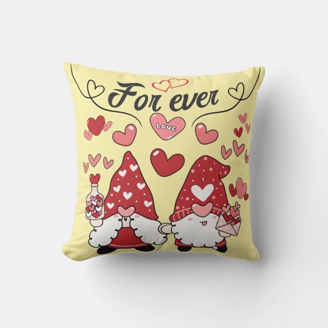 Love Goblins Forever 2 yellow love message Throw Pillow (Front)