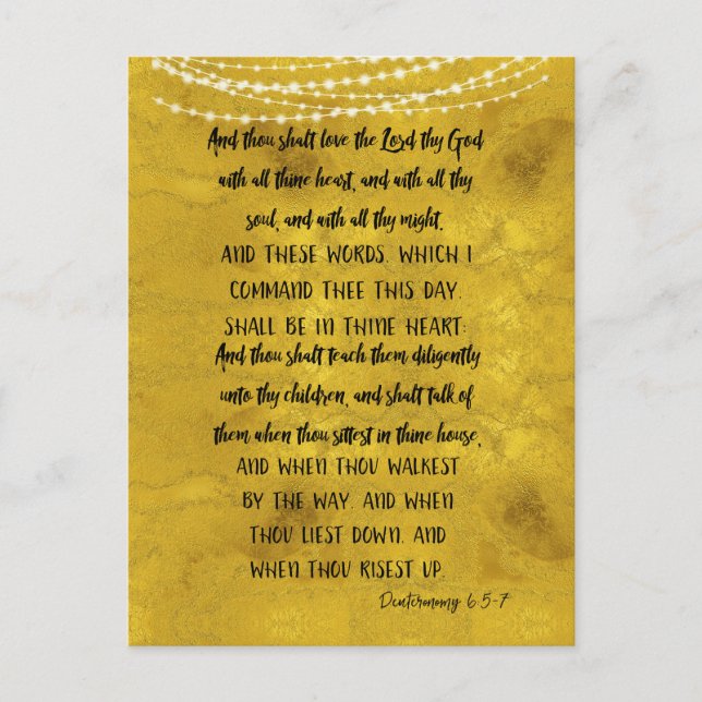 Love God KJV Bible Verses Postcard (Front)