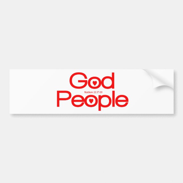 Love God, Love People Bumper Sticker (Front)