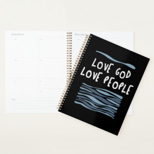 Love God Love People - Heartfelt Christian Quote Planner