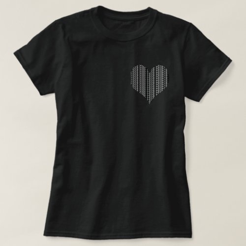 Love God Love People Repeat Text on Heart Pocket T_Shirt