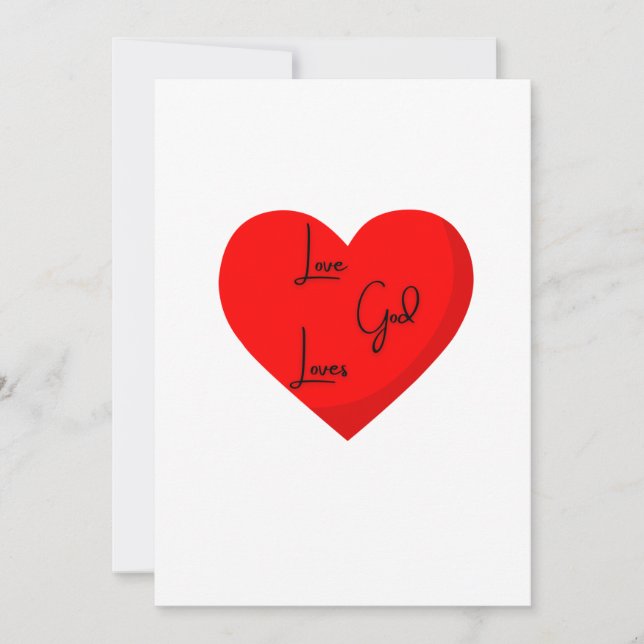 Love God Loves Greeting Card (Front)