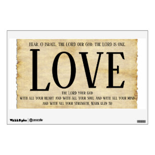 Love God Parchment Bible Verse Wall Decal