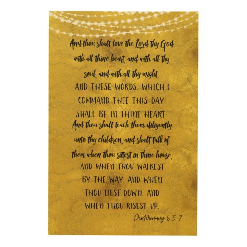 Love God with all Thine Heart KJV Bible Verses Wood Wall Art