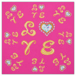 LOVE gold fabric font letters Love around pink