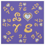 LOVE gold fabric font letters Love is all around