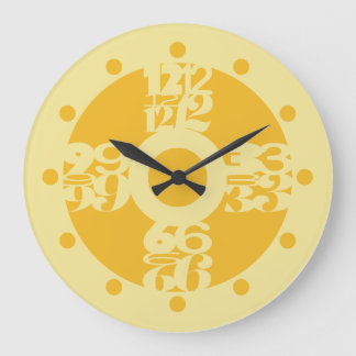 LOVE GOLD RUSH COLORS BY MASANSER PIXELAT LARGE CLOCK