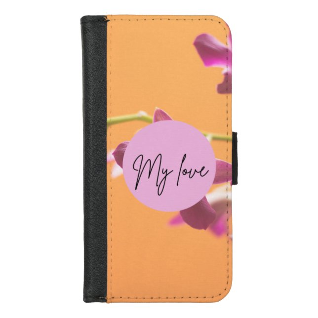 Love Golden Brown Mobile Cover – Elegant Minimal H (Front)