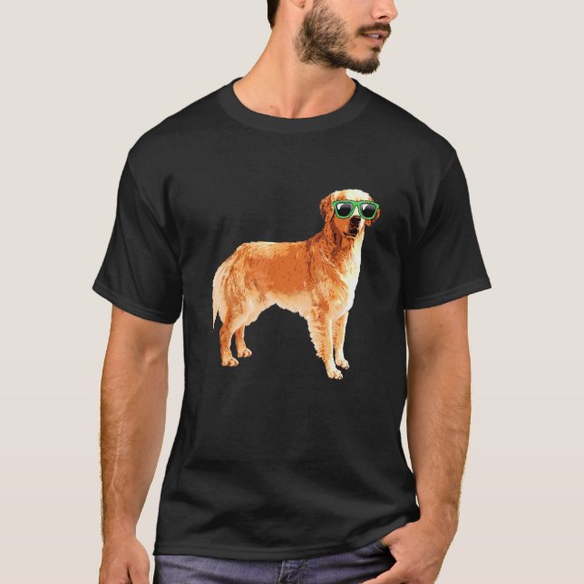 Love Golden Retriever Dog Pet Owner Retro Cute T-Shirt (Front)