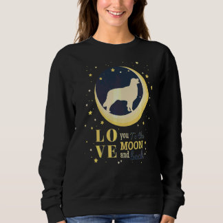 Love Golden Retriever Dog To The Moon Sweatshirt