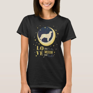 Love Golden Retriever Dog To The Moon T-Shirt