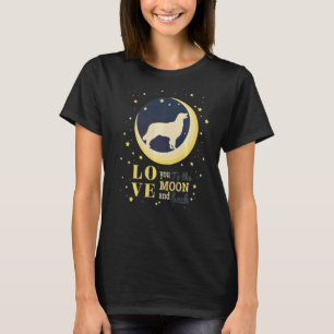Love Golden Retriever Dog To The Moon T-Shirt
