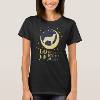 Love Golden Retriever Dog To The Moon T-Shirt