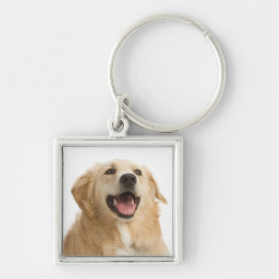 Love Golden Retriever Puppy Dog Keychain