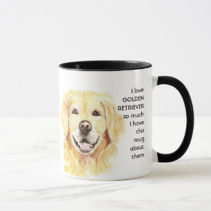 Love GOLDEN RETRIEVER so much I Fun Quote  Mug