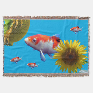 Love Goldfish Throw Blanket