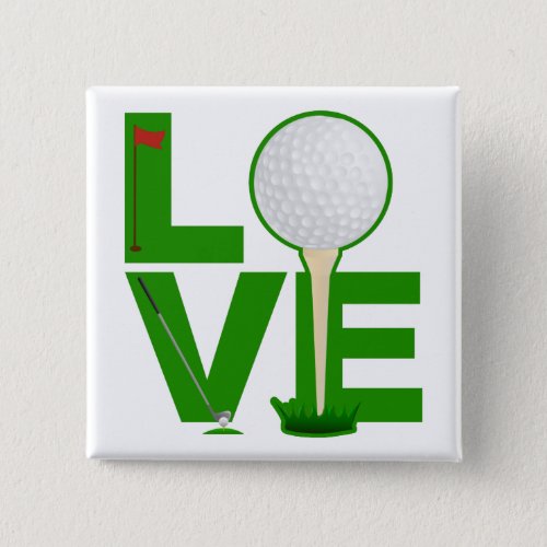 Love Golf Button
