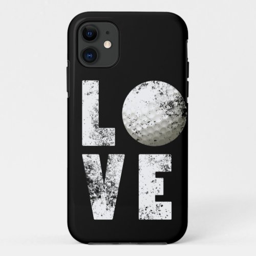 Love Golf design Funny Gift for Golfers iPhone 11 Case