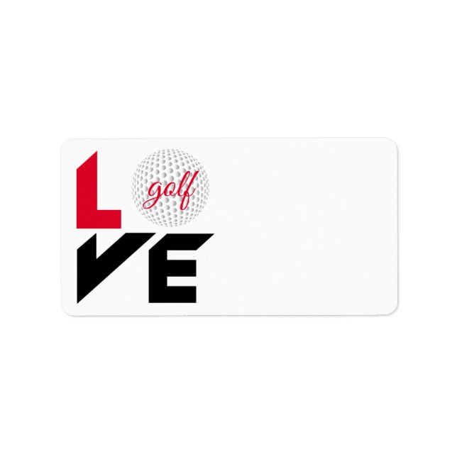 Love golf label (Front)