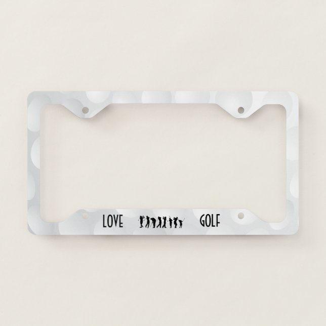 love golf number plate frame (Front)